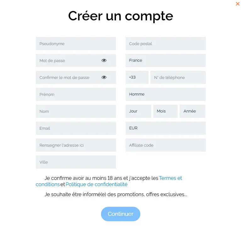 Registration process GURU BET247 CASINO
