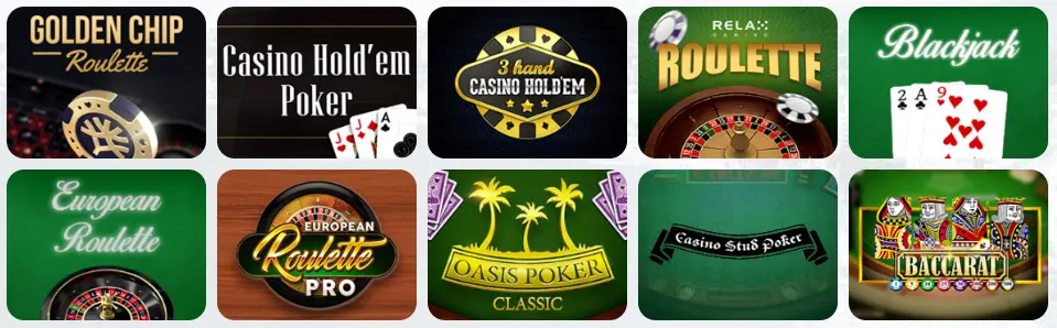 Table games at Guru Bet247 Casino