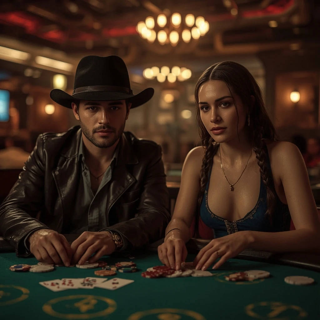 photo of two poker players at GURU BET247 CASINO